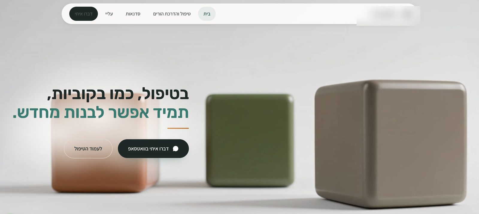 טיפול והדרכת הורים — אתר
